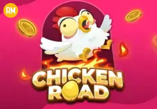 Аркада Chicken Road с цыплёнком на огненной дороге